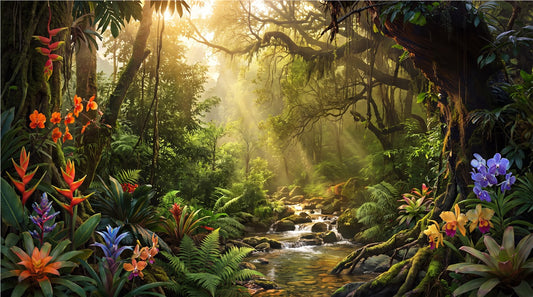 Wild Botanical Jungle Wallpaper Mural - image 2