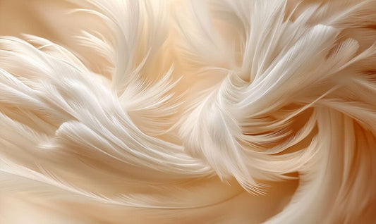 Whispering Ivory Feathers Mural Wallpaper