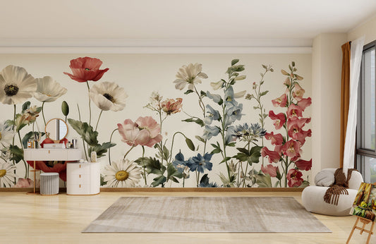 Wildflower Meadow Mural Wallpaper