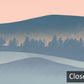 Misty Mountain Pastel Landscape Mural Wallpaper