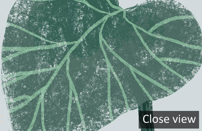 Botanical Leaf Pattern Modern Wallpaper Mural