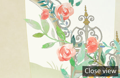 Rustic Kitchen Sketches Wallpaper Mural