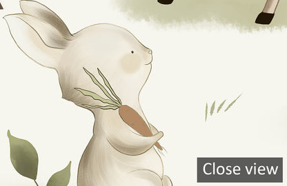Whimsical Forest Animal Nursery Wallpaper