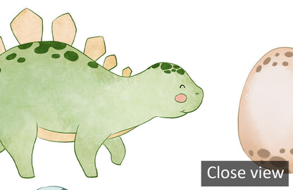 Fresh Cartoon Dinosaurs Wallpaper Mural
