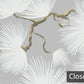 Elegant White Floral Gold Vine Mural Wallpaper