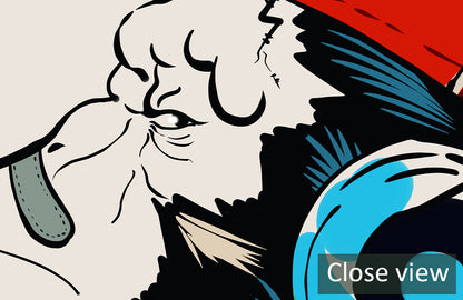 Cool Monkey DJ Urban Mural Wallpaper