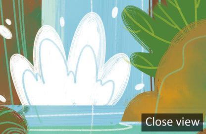 Enchanted Waterfall Forest Kids Mural Wallpaper