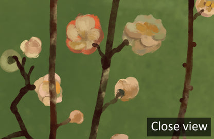 Botanical Dark Green Floral Mural Wallpaper