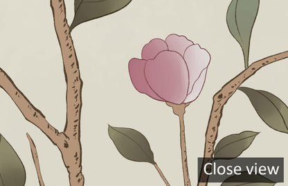 Muro di carta da parati con animali della giungla tropicale