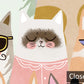 Colorful Playful Cat Illustration Mural Wallpaper