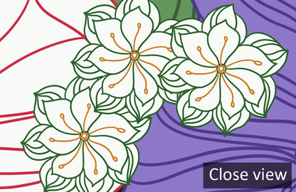 Bunte Botanische Blumenmural Tapete