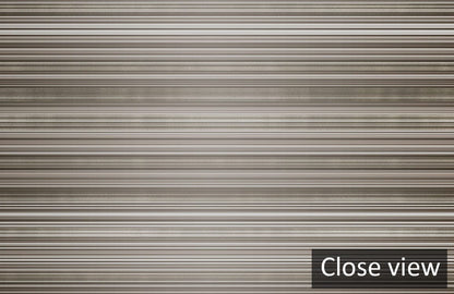 Close view of elegant horizontal striped wallpaper in earthy tones, ideal for modern interiors.