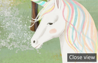 Enchanted Forest Unicorn Wall Mural