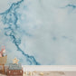 Crystal Blue Marble Mural Wallpaper