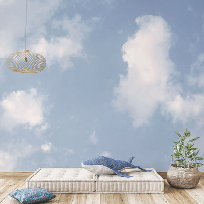 Daylight Cloud Drift Mural Wallpaper