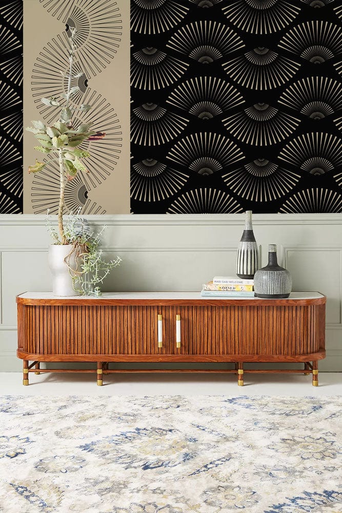 Art Deco Fan Geometric Mural Wallpaper