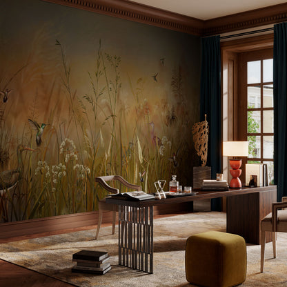 Wild Meadow Serenity Mural Wallpaper in office