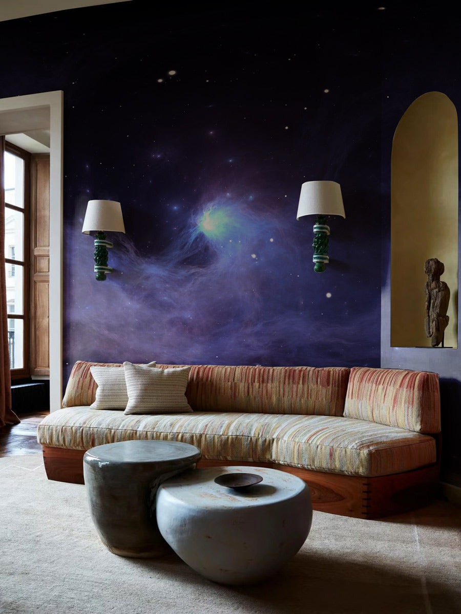 Celestial Nebula Glow Mural Wallpaper