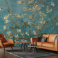 Vintage Blossom Blue Floral Mural Wallpaper