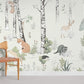 Enchanted Forest Animal Cartoon Mural Wallpaper