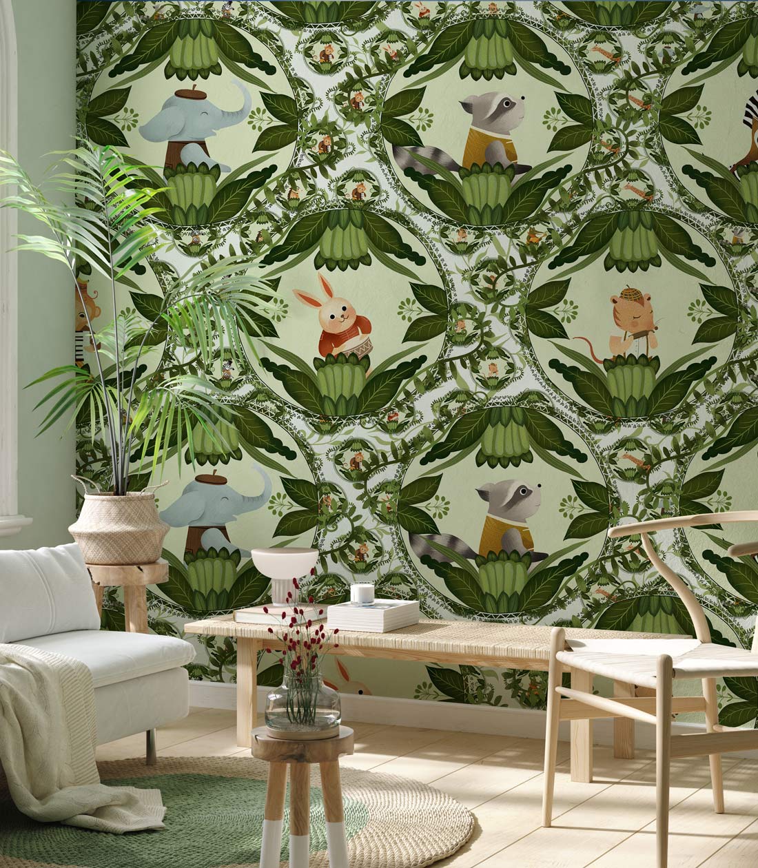 Animal Musician Wallpaper Mural