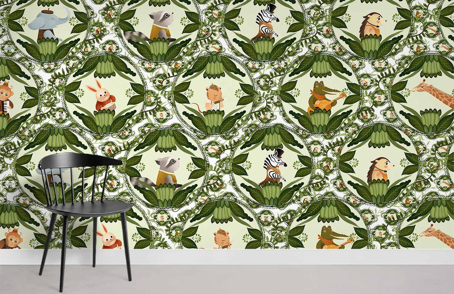 Animal Musician Wallpaper Mural