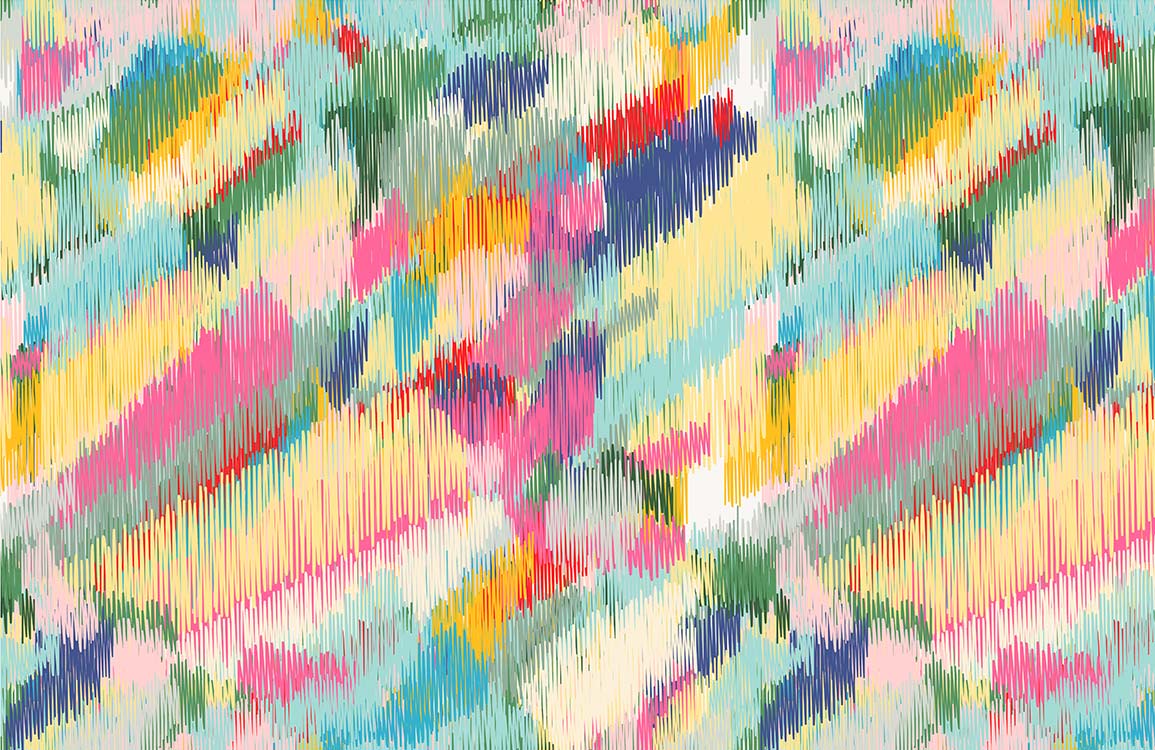 Colorful Abstract Brushstroke Art Mural Wallpaper