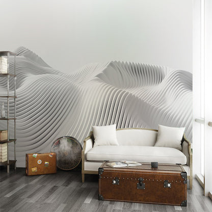 Fluid Terrain Harmony Mural Wallpaper in living room