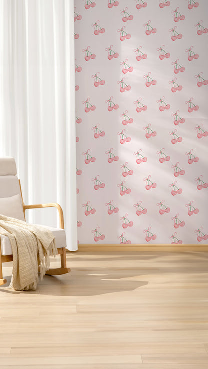 Heart Cherry Mural Wallpaper