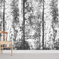 Modern Black and White Mural Wallpaper