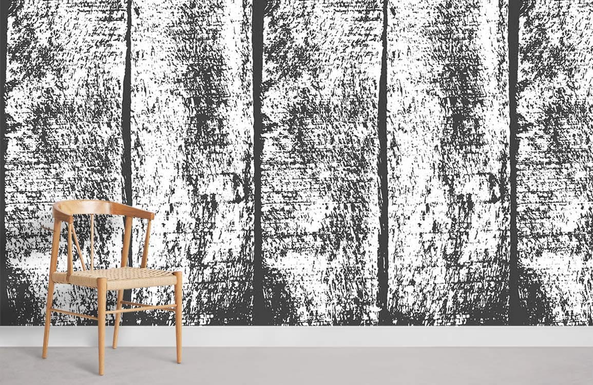 Modern Black and White Mural Wallpaper