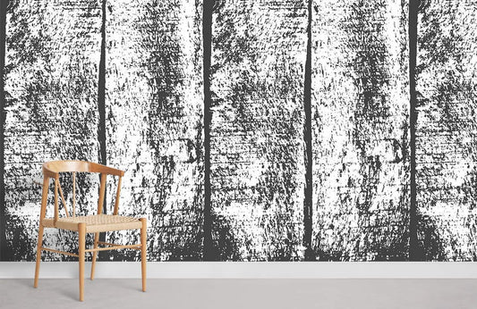 Modern Black and White Mural Wallpaper