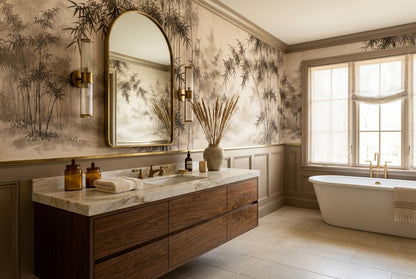 Bamboo Forest Grove Brown Wallpaper Mural - image 4