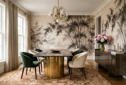 Bamboo Forest Grove Brown Wallpaper Mural - image 3