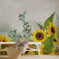 Bloomy Sunflowers Art Mural Hallway