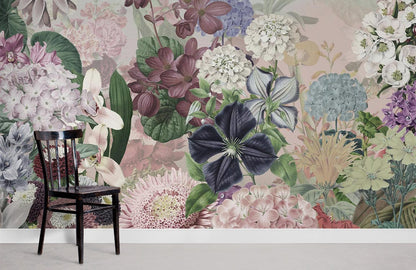 fresh flowers wallpaper for room