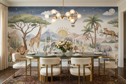 Blue Balloon Wallpaper Mural room scene