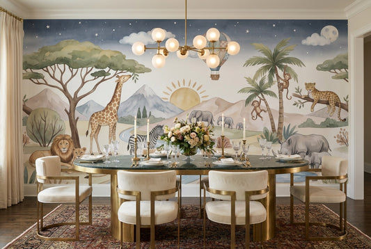 Blue Balloon Wallpaper Mural room scene