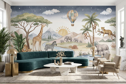 Blue Balloon Wallpaper Mural view 4