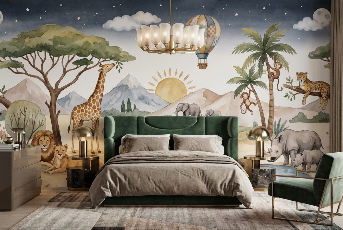 Blue Balloon Wallpaper Mural view 3