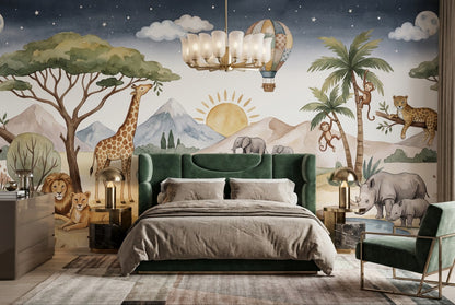 Blue Balloon Wallpaper Mural view 3