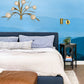 Wallpaper mural with a blue misty hillstops scene, ideal for use as bedroom decor