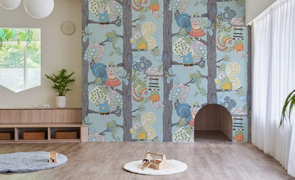 custom squirrels gaming animal wallpaper mural for hallway