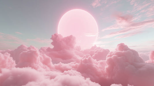 Blush Moon Cloudscape Mural Wallpaper