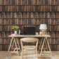 Vintage Library Bookshelf Wall Mural