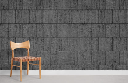 Wall art in the style of gray brick
