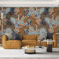 Tropical Tiger Jungle Pattern Mural Wallpaper