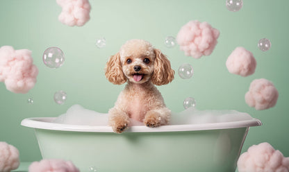 Bubble Bath Puppy Dream Mural Wallpaper