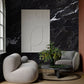 Midnight Elegance Marble Mural Wallpaper in living room