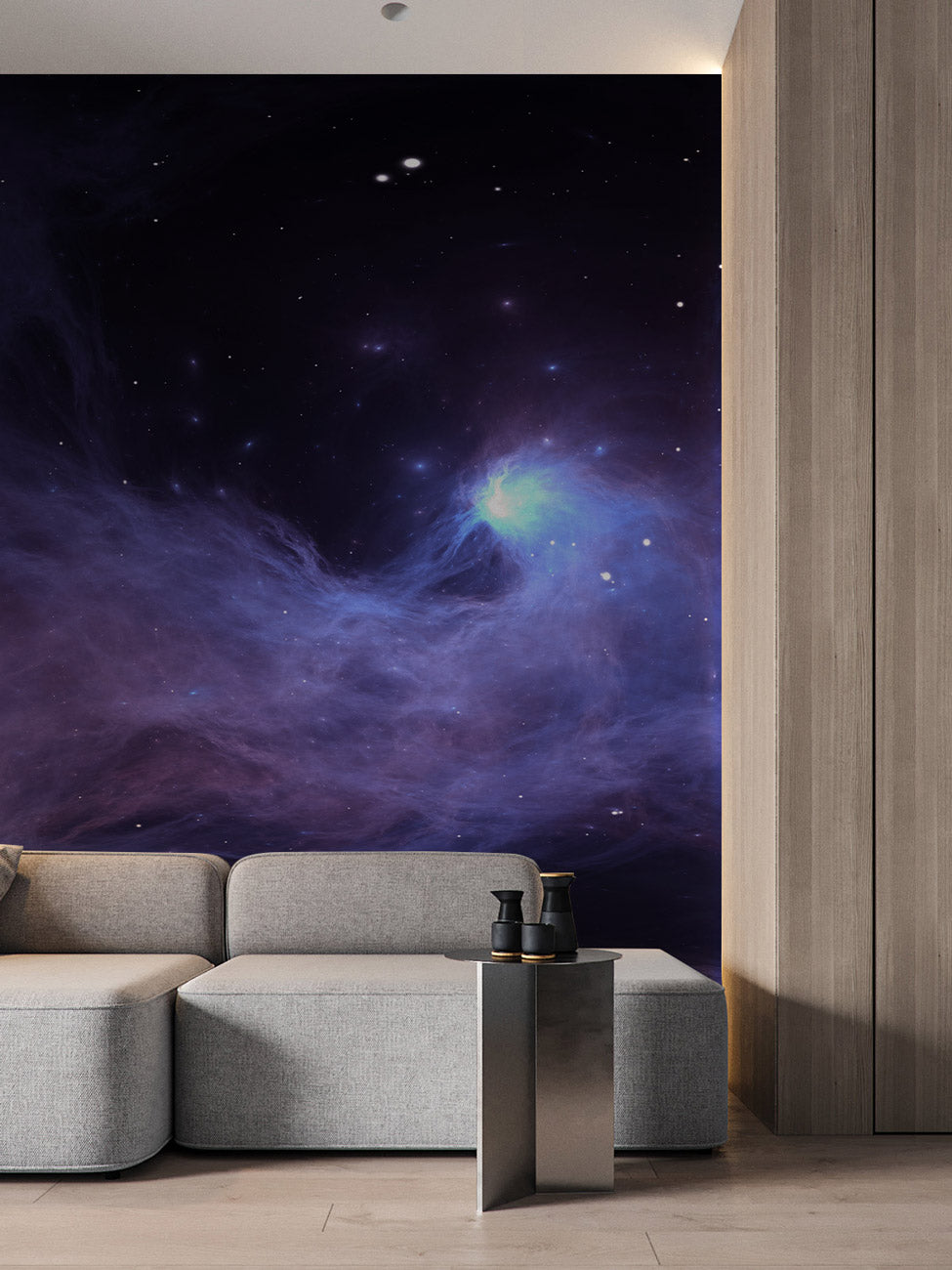 Celestial Nebula Glow Mural Wallpaper